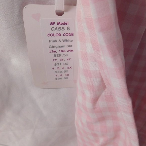 DOLLS AND DIVAS Pink and White Gingham Dress NEW - Picture 3 of 3